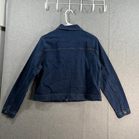 Women with Control My Wonder Denim Fitted Crop Jacket Indigo Size Medium - Picture 2 of 13